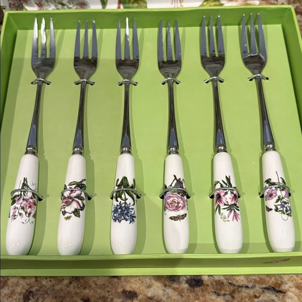 Portmeirion‎ Floral Fork Set with Green Box